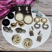 Lot of Vintage Earrings 70&#39;s 80&#39;s Retro Mod Statement Clip On 10 Pairs S... - $19.99