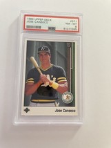 1989 Upper Deck Jose Canseco #371 PSA 8 NM-MT Graded Baseball Card Rookie - $10.00
