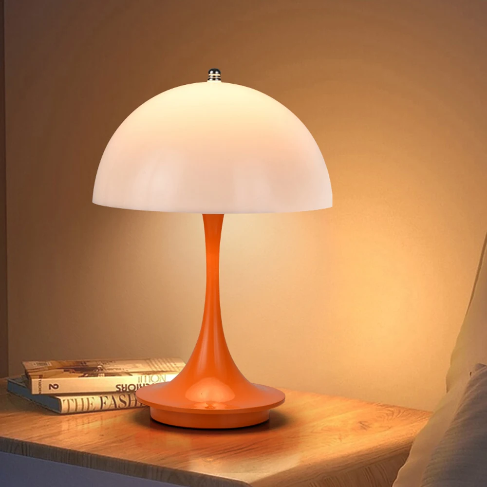 Mushroom Cordless Lamp Dimmable LED Table Lamps USB Rechargeable Night S... - $26.79
