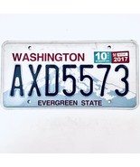 2017 United States Washington Evergreen Passenger License Plate AXD5573 - $18.80