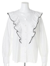 iYunDo Ladies Shirts Women Blouse Sweet Fairy Fungus V-Neck Long Sleeves Solid W - £153.17 GBP