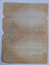 1796 antique DEED eagle Elkanah Geo PEIRCE middleborough plymouth ma swa... - £136.28 GBP