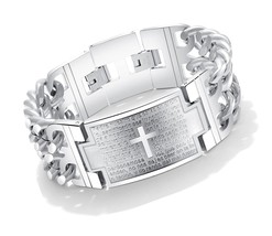 Holy Bible Bracelet for Men Stainless Steel Hip Hop - £37.63 GBP