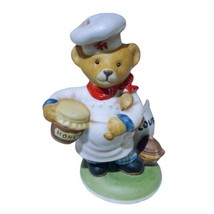 VTG 1986 The Franklin Mint Fine Porcelain 3.5” Chef Pierre Bear Crafted ... - £9.41 GBP