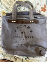 Vintage Marc Jacobs Blue Canvas Suede Trim Tote Bag - £30.36 GBP