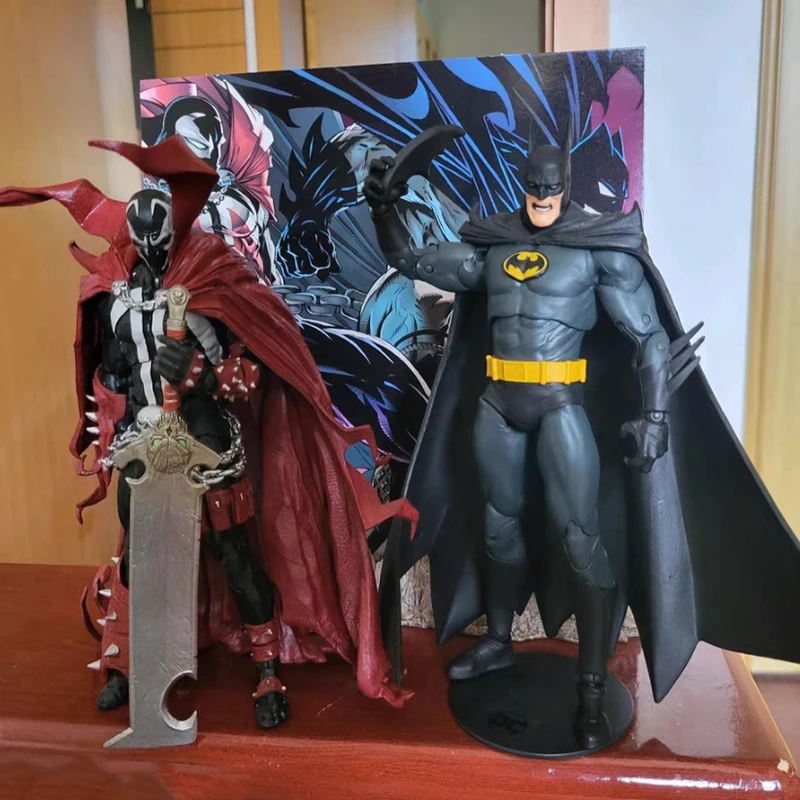 Original McFarlane DC Toys Batman and Spawn Double Suit Anime Action Figure - £46.41 GBP+