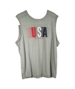 OLD NAVY TANK TOP Mens Size 2XL XXL USA Gray Sleeveless Shirt Active Go Dry - $22.28