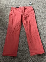 tommy hilfiger Womens Orange Hampton Stretch Slim Chino Pants Flat Front... - $18.69