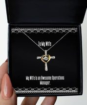 My Wife is an Awesome Operations Manager. Wife Cross Dancing Necklace, Joke Wife - £38.91 GBP