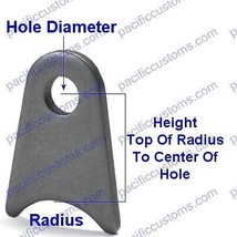 Weld On Small Seat Mount Tab Radiused For 1.50 Tube With 7/16 Id Hole - ... - $39.95