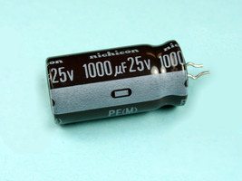 10pcs Nichicon PF 1000uF 25v 105C Radial Electrolytic Capacitor - $9.75