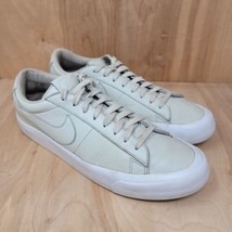 Nike Blazer Mens Low Sneakers Size 11.5 Studio QS Leather Bone White 850478 001 - £45.50 GBP