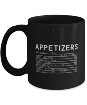 Coffee Mug Funny Appetizers Nutrition Facts Christmas  - £15.69 GBP
