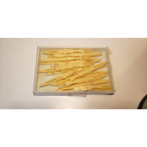 18 Vintage Appetizer Cocktail Forks/Picks Mid Century Ivory Plastic 3 Tine - $6.99