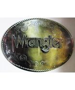 Wrangler Belt Buckle Oval Metal Sign - $1,283.17 MXN