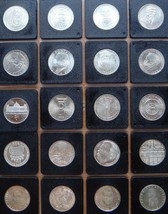 Alemania 20 Plata Moneda Lote 5 Marks 1966-1977 Bu UNC Rare en Cápsulas - £224.55 GBP