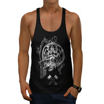 Viking Face Warrior Tank Top Gym Men Sport Tee Men Gym Shirt - £10.38 GBP