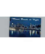 Vintage Miami Beach At Night 1977 Postcard **Postmarked** - £3.06 GBP