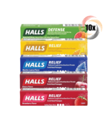 10x Packs HALLS Variety Flavor Relief &amp; Defense Cough Drops ( 9 Drops Pe... - €18,22 EUR