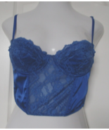 BDG Urban Outfitters Modern Lace Corset Crop Top Size Large  Dark Blue - $39.36 CAD