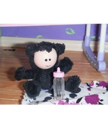 Troll Doll Toy &amp; Purple Black Blanket for Fisher Price Loving Family Dol... - £6.26 GBP