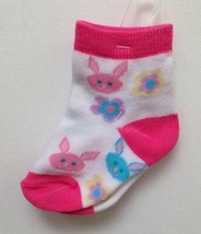 NWT BUNNY &amp; FLOWER SOCKS Size 2 - 4 Toddler Baby CUTE - £5.38 GBP