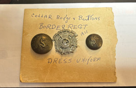 British   Border Regiment  Badge + 2 Dress Uniform Buttons China 1811 - $79.19