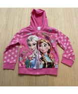 Frozen Girls Pink Long Sleeve XL Zip Up Hoodie Jacket Snowflake  - $18.57 CAD