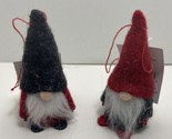 Silver Tree Hand Crafted Felted Gnome Ornaments Colored Hats 3.5 in NWTs... - $6.27
