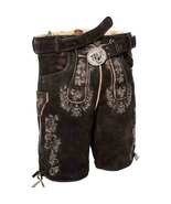 Charcoal Embroidered Lederhosen - $195.00