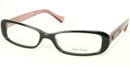 New Vera Wang V022 Bk Shiny Black /PINK Eyeglasses Glasses Frame 50-16-140mm - £62.15 GBP