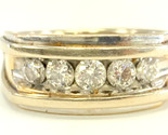 5 Unisex Fashion Ring 14kt Yellow and White Gold 334038 - £720.85 GBP