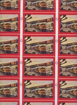 Uncut Sheet Santa Fe Railroad Playing Cards Trains Passing in Scenic West Clubs - £58.32 GBP