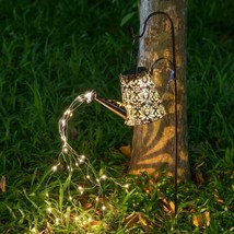 Garden Decor Solar Light Outdoor Watering Can Decoration Hanging Lantern... - $19.34