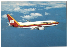Air Belgium Boeing 737-3 Airplane Postcard - £7.90 GBP