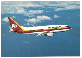 Air Belgium Boeing 737-3 Airplane Postcard - £7.72 GBP