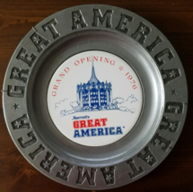 Mariott&#39;s GREAT AMERICA Grand Opening 1976 Pewter Plate 11&quot; - £19.87 GBP