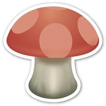 Shaped Sticker 150mm mushroom fungi food chef cook label laptop restaura... - £3.68 GBP