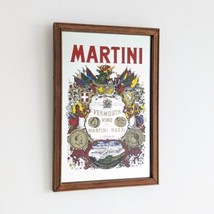 Martini Vermouth Wall Mirror, Pub Advertisement, Vintage, Man Cave, Bar ... - $35.13