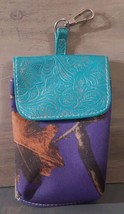 Cowgirl Trendy Clip On Side Purse Extra Wallet Phone Case Leather Canvas... - $27.88