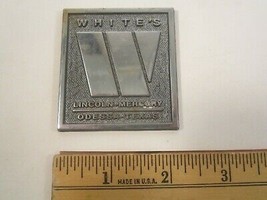 DEALER Metal Car Emblem WHITE&#39;S LINCOLN MERCURY Odessa Texas [Y64E2] - £18.08 GBP