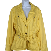 Conrad C Collection Womens Sz 16 Bright Yellow Lightweight Lined Jacket ... - $24.85