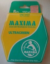 Maxima UltraGreen 6 lb 250 Yard Monofilament Fishing Line New Old Stock - £15.17 GBP