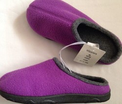 Target Girls Purple Fleece Slippers Size XS 11 12 Slip On Indoor Outdoor New - $17.41