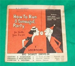 How To Run A Successful Party Planning Big Donut Paper Book DRIVE-IN California - £55.14 GBP
