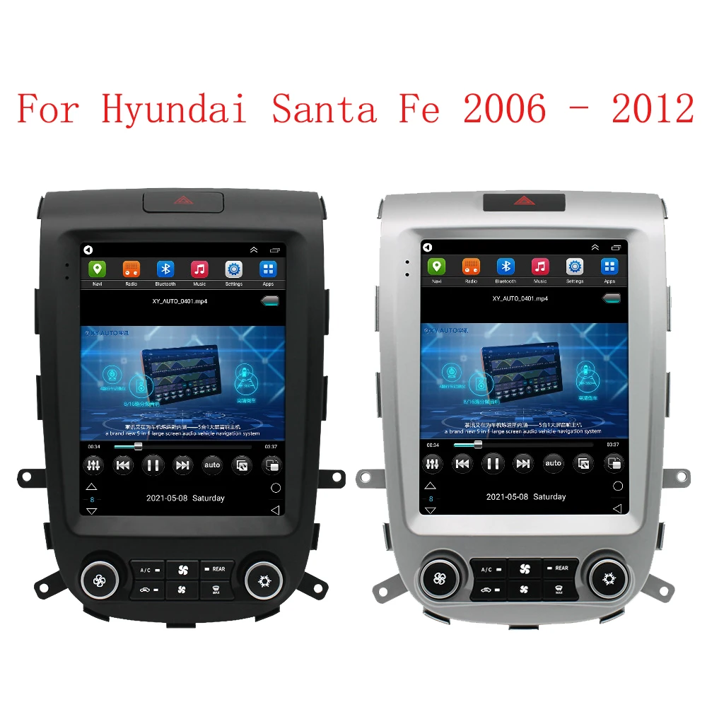 Tesla Car Radio For Hyundai Santa Fe 2006 - 2012 Multimedia Vertical Screen - £193.67 GBP+