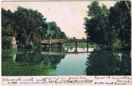 Postcard Concord Bridge Concord Massachusetts New England News - £3.68 GBP