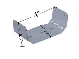 Package of 5 - 3&quot; x 4” Inch Hidden Gutter Downspout Clips White - $12.65