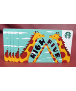 Starbucks, 2018 HIGH FIVE Giraffes Recyclable Gift Card New with Tags - $96.52 MXN