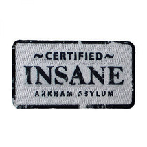 Gotham City Certified Insane Arkham Asylum Patch White - $12.98